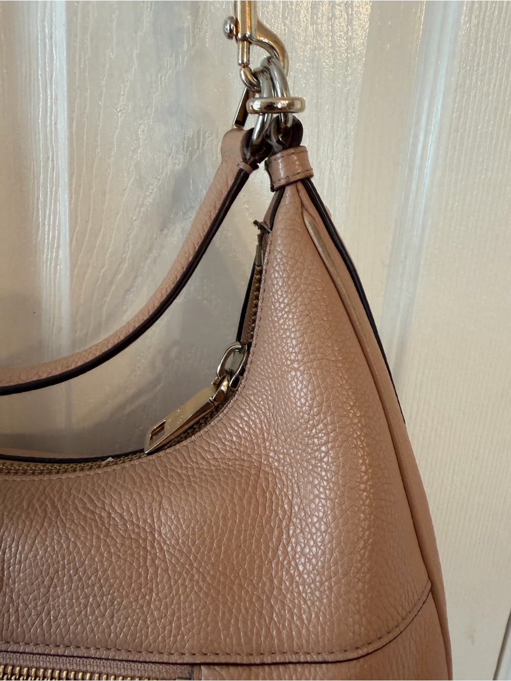 Coach Pebbled Leather Hobo in Tan Brown with Gold Hardware - Picture 6 of 10